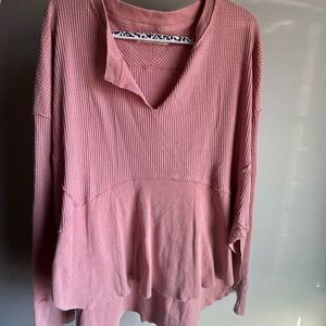 We the Free Women's Pink V-Neck Top